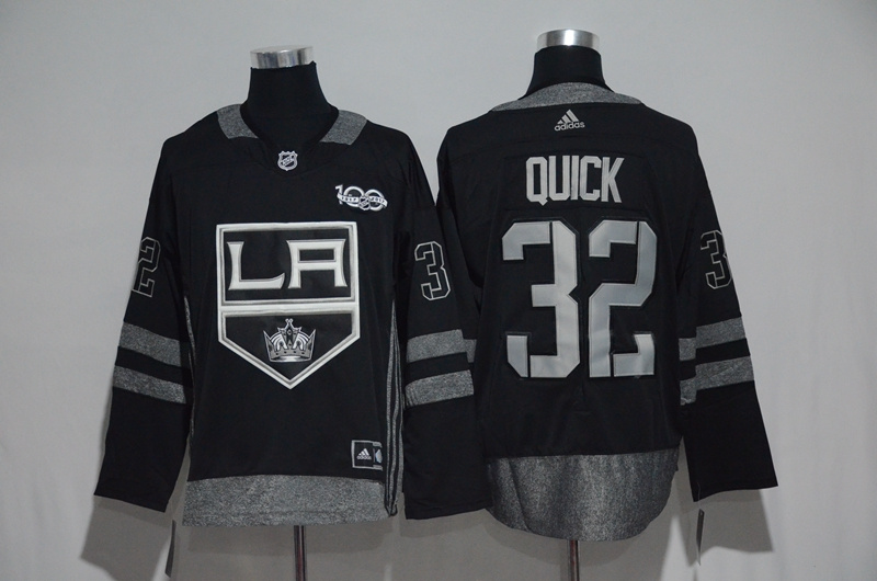 NHL Los Angeles Kings #32 Quick Black 1917-2017 100th Anniversary Stitched Jersey->los angeles kings->NHL Jersey